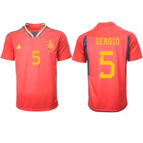 Camiseta de fútbol España Sergio Busquets 5 1ª equipación Copa Mundo 2022